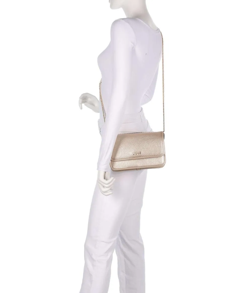 Manhattan S Schultertasche Lederimitat gold