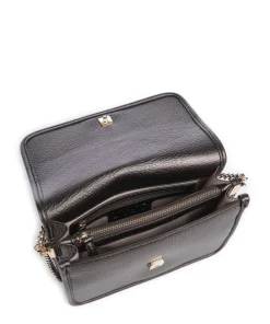 Manhattan S Schultertasche Lederimitat dunkelbraun