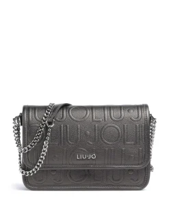 Manhattan S Schultertasche Lederimitat dunkelgrau