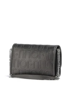 Manhattan S Schultertasche Lederimitat dunkelgrau