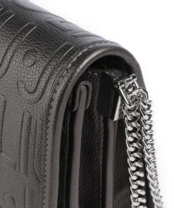 Manhattan S Schultertasche Lederimitat dunkelgrau