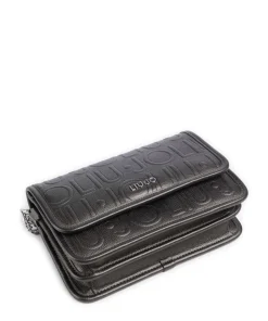 Manhattan S Schultertasche Lederimitat dunkelgrau