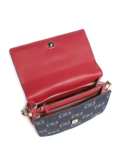 Manhattan Schultertasche Baumwolle blau/rot