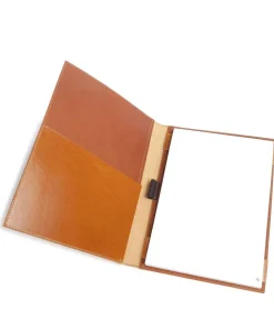 Mappe fein genarbtes Rindsleder cognac