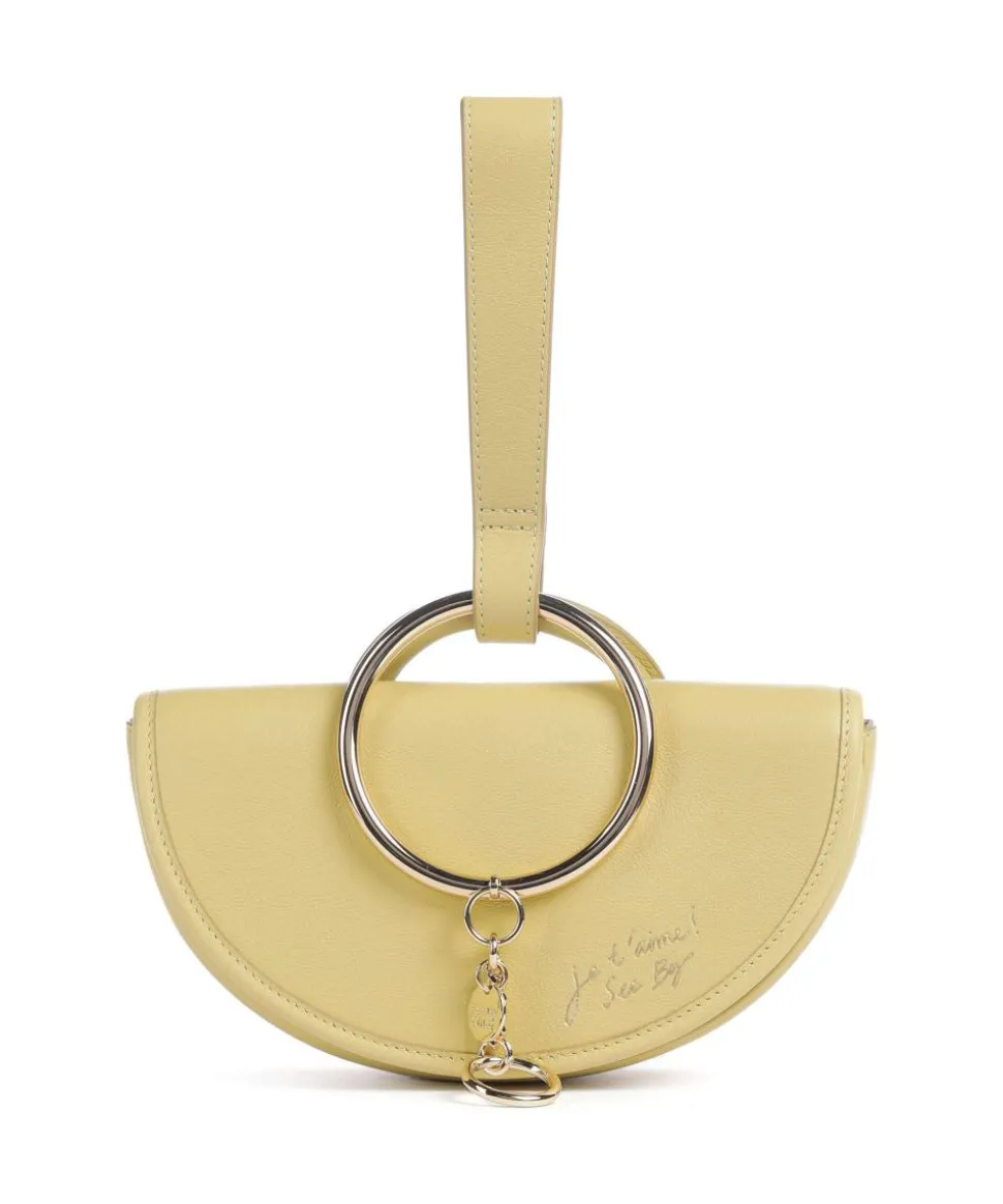 Mara Clutch fein genarbtes Rindsleder gelb