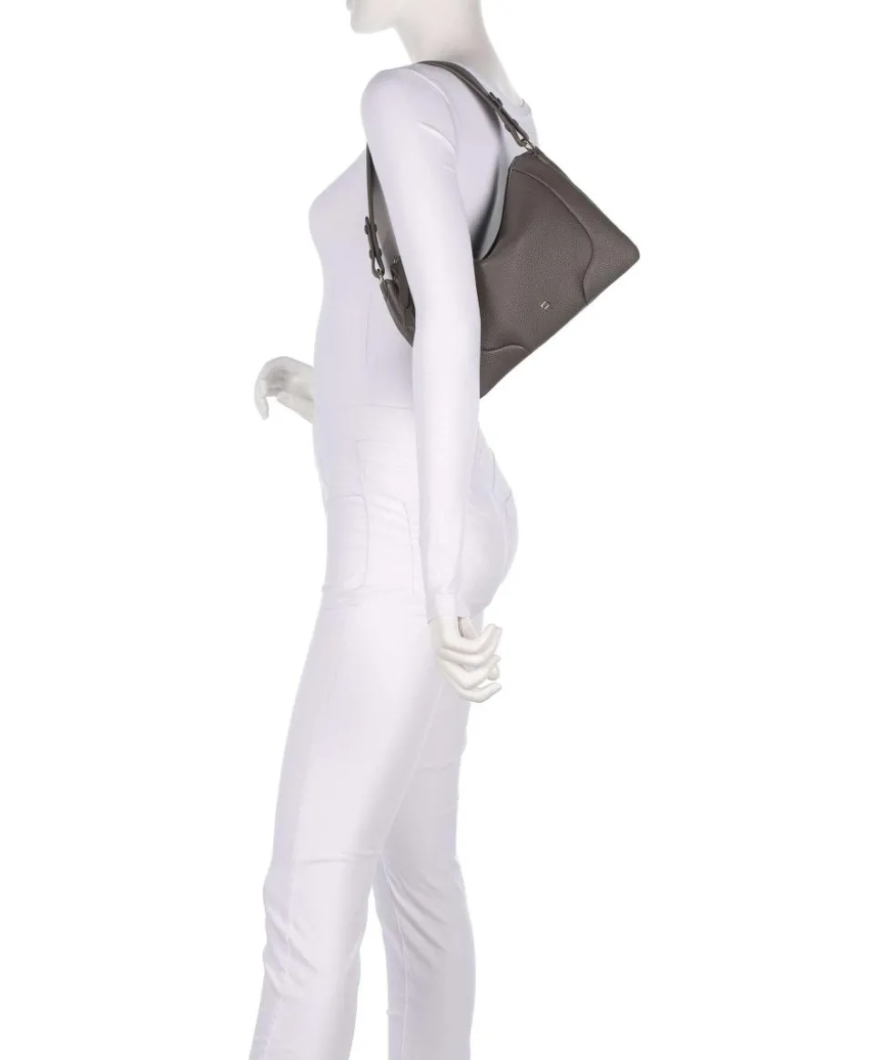 Mara S Beuteltasche genarbtes Rindsleder taupe