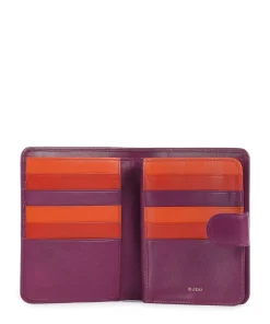 Marbella RFID Geldbörse fein genarbtes Kalbsleder brombeer