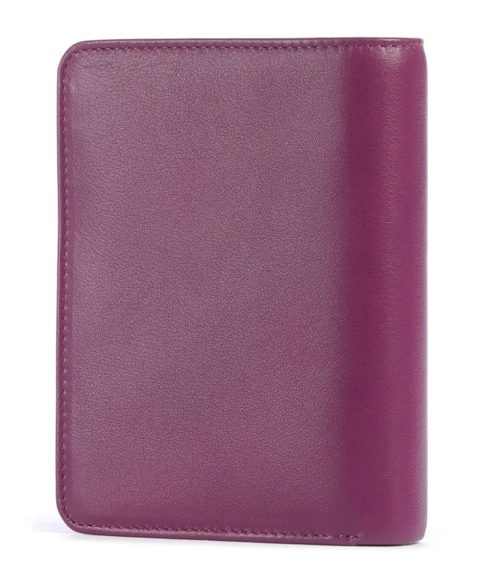 Marbella RFID Geldbörse fein genarbtes Kalbsleder brombeer