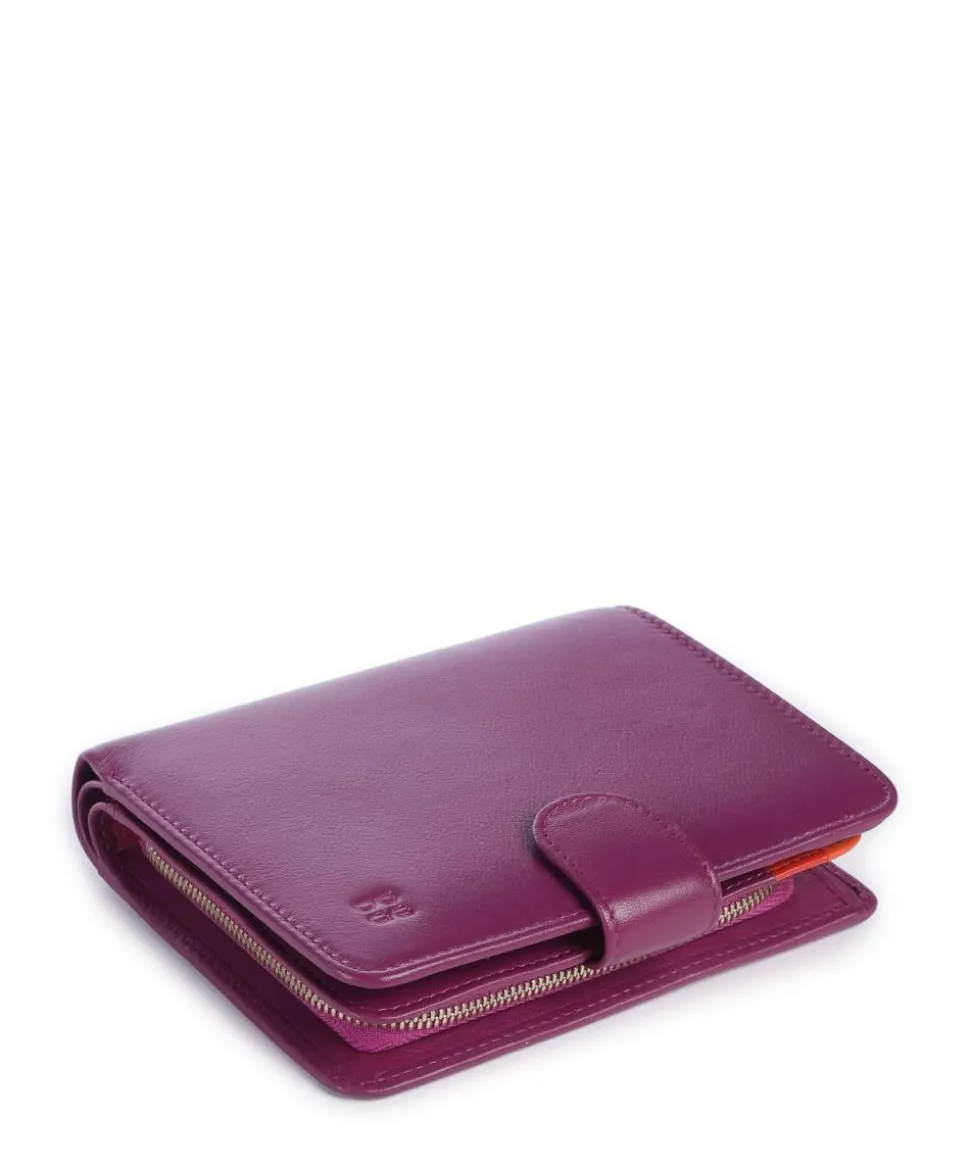 Marbella RFID Geldbörse fein genarbtes Kalbsleder brombeer
