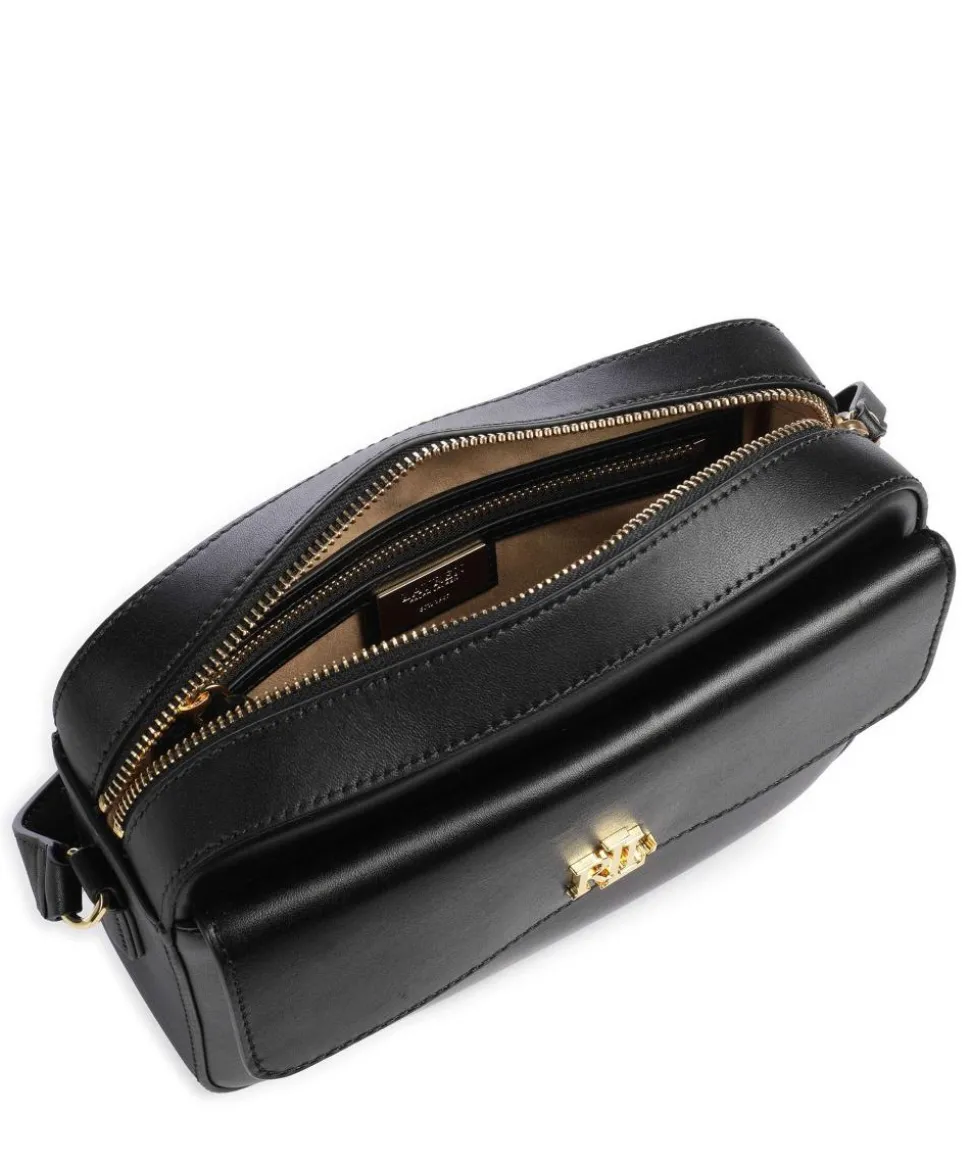 Marcy Medium Umhängetasche fein genarbtes Rindsleder schwarz