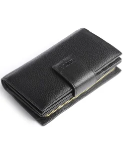 Marmolada RFID Geldbörse genarbtes Kalbsleder schwarz