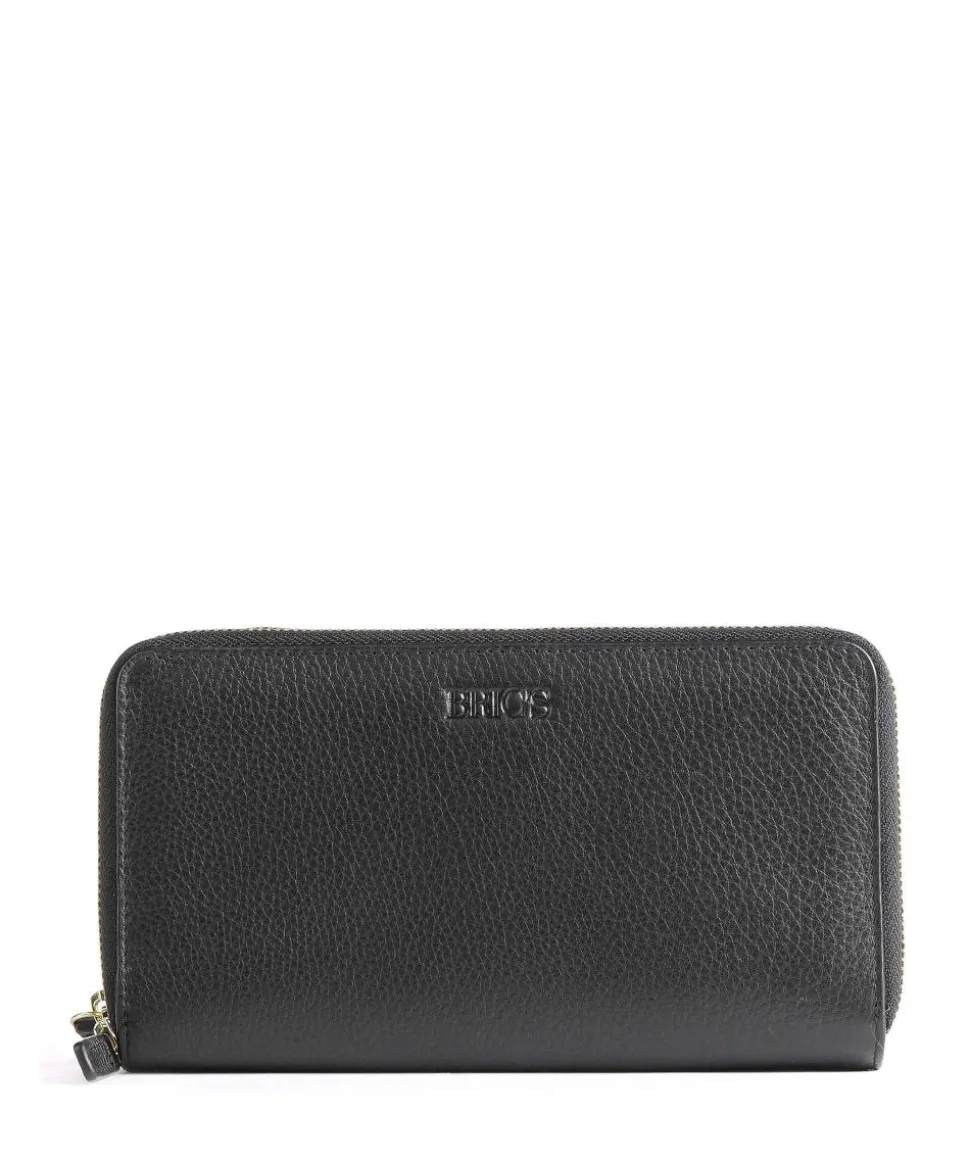 Marmolada RFID Geldbörse genarbtes Kalbsleder schwarz