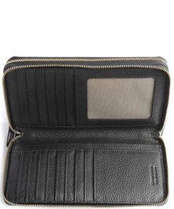 Marmolada RFID Geldbörse genarbtes Kalbsleder schwarz