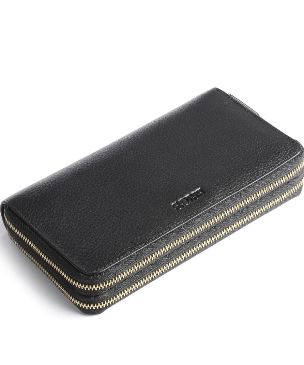 Marmolada RFID Geldbörse genarbtes Kalbsleder schwarz