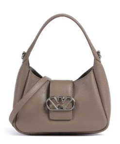 Mary-O Schultertasche genarbtes Rindsleder taupe