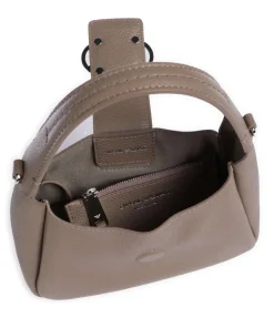 Mary-O Schultertasche genarbtes Rindsleder taupe