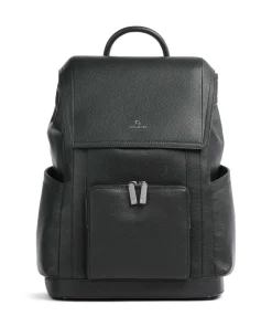 Matteo L Rucksack 13″ genarbtes Rindsleder schwarz