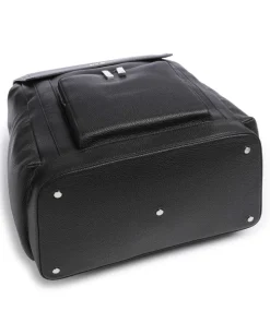 Matteo L Rucksack 13″ genarbtes Rindsleder schwarz