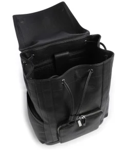 Matteo L Rucksack 13″ genarbtes Rindsleder schwarz