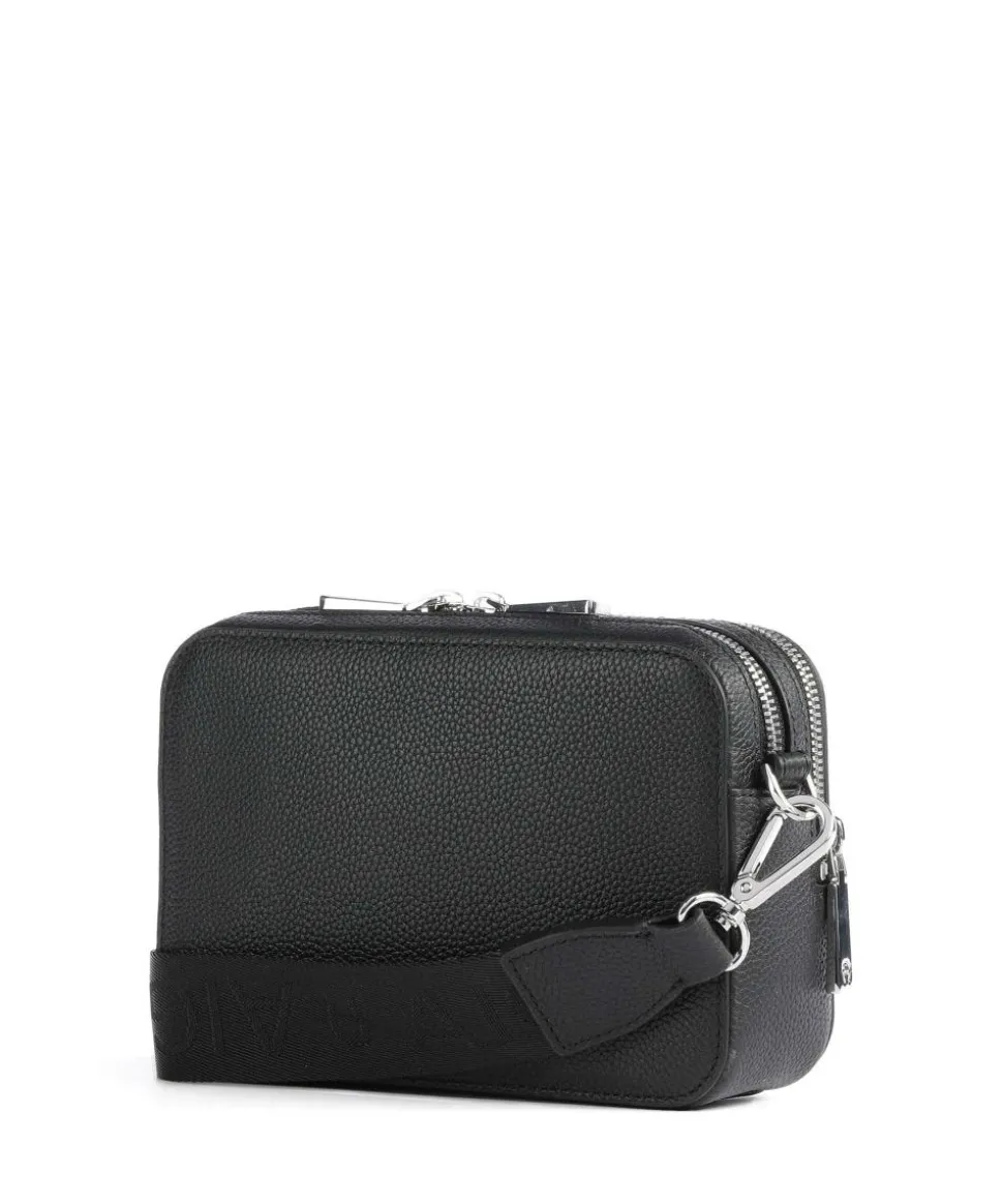 Matteo Umhängetasche genarbtes Rindsleder schwarz