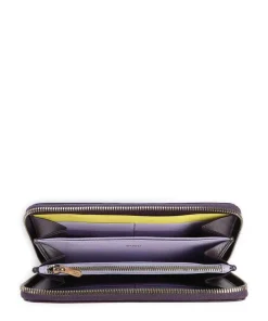 Mauritius RFID Geldbörse fein genarbtes Kalbsleder aubergine