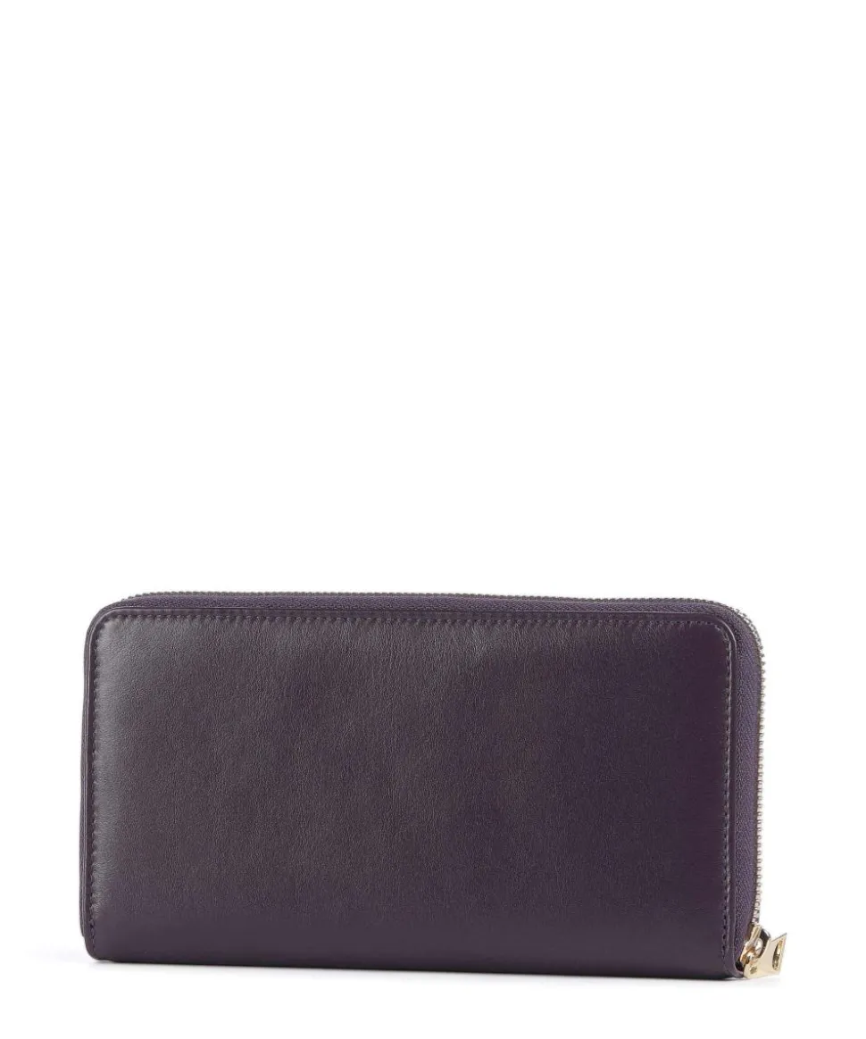 Mauritius RFID Geldbörse fein genarbtes Kalbsleder aubergine