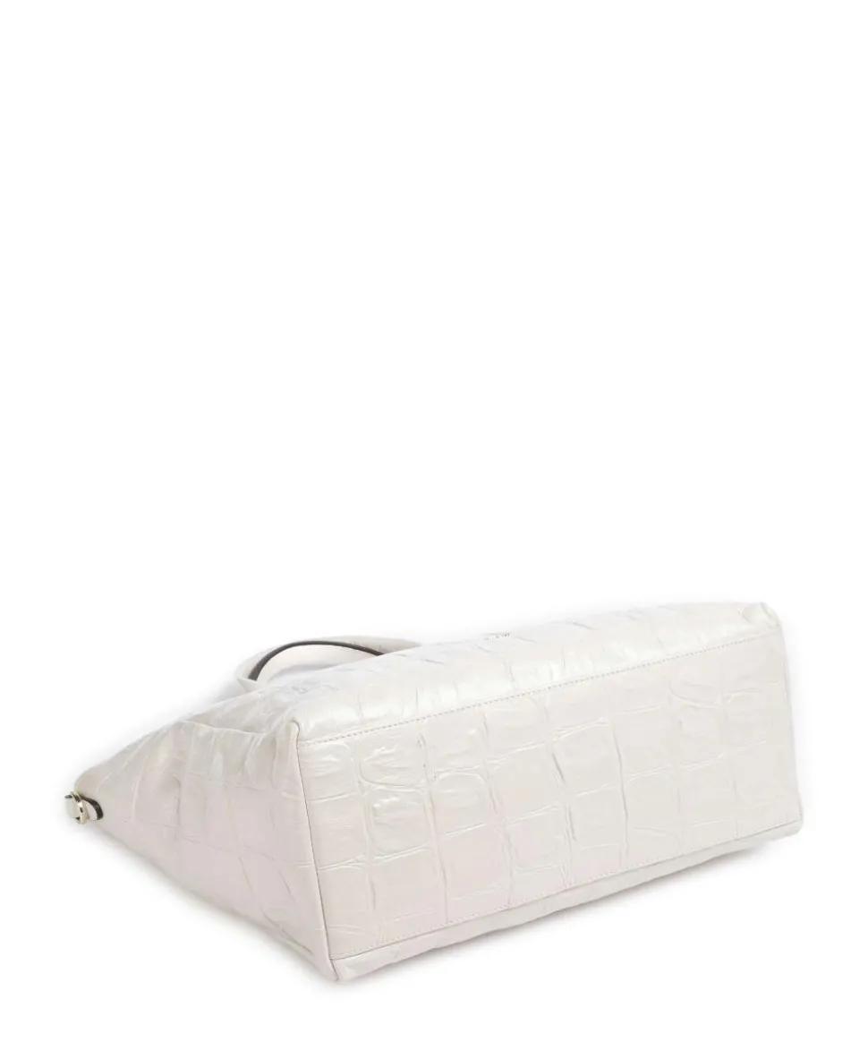 Maxi Cocco Mia Handtasche geprägtes Rindsleder creme