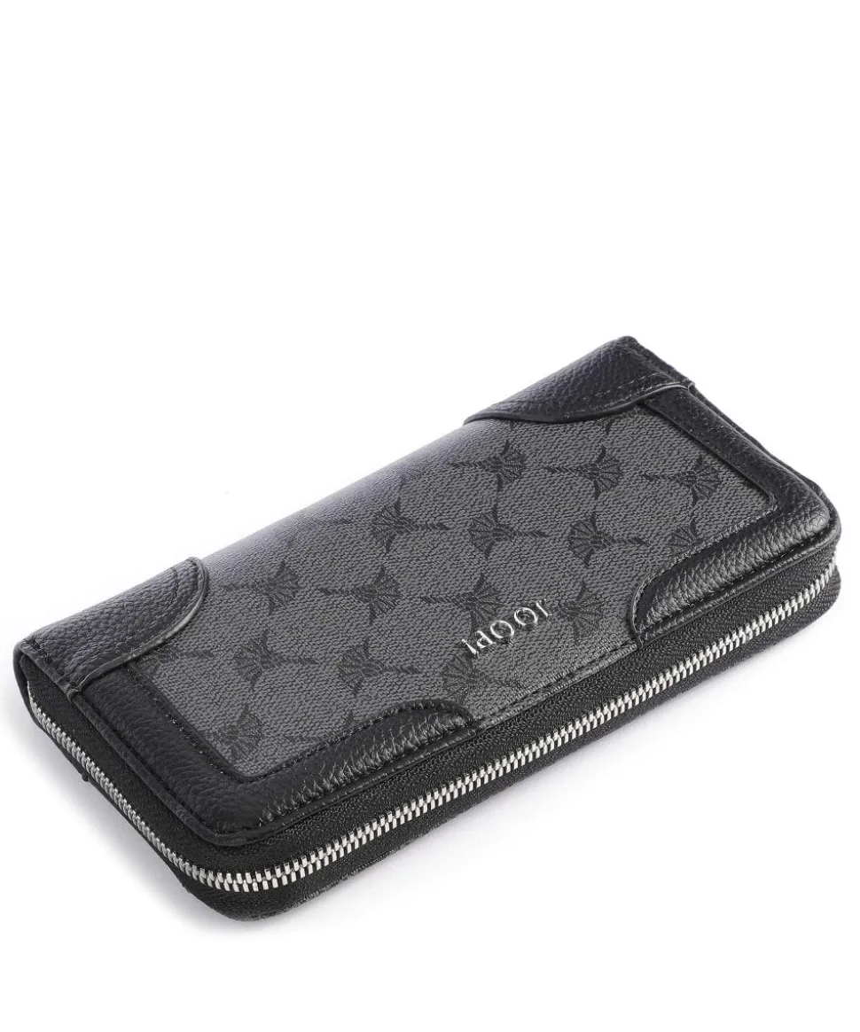 Mazzolino Melete Geldbörse Lederimitat grau/schwarz