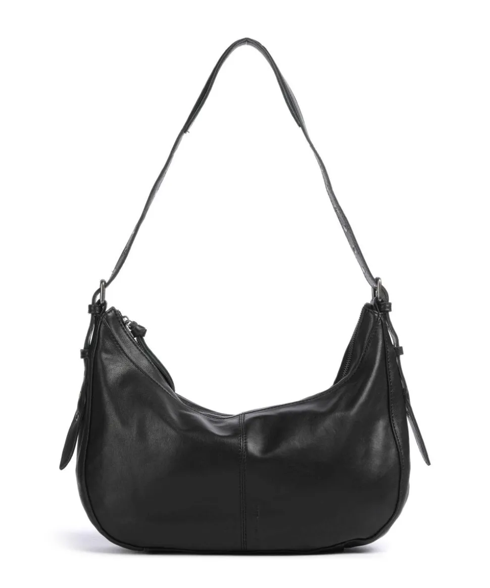 Me and My Bag Beuteltasche fein genarbtes Leder schwarz