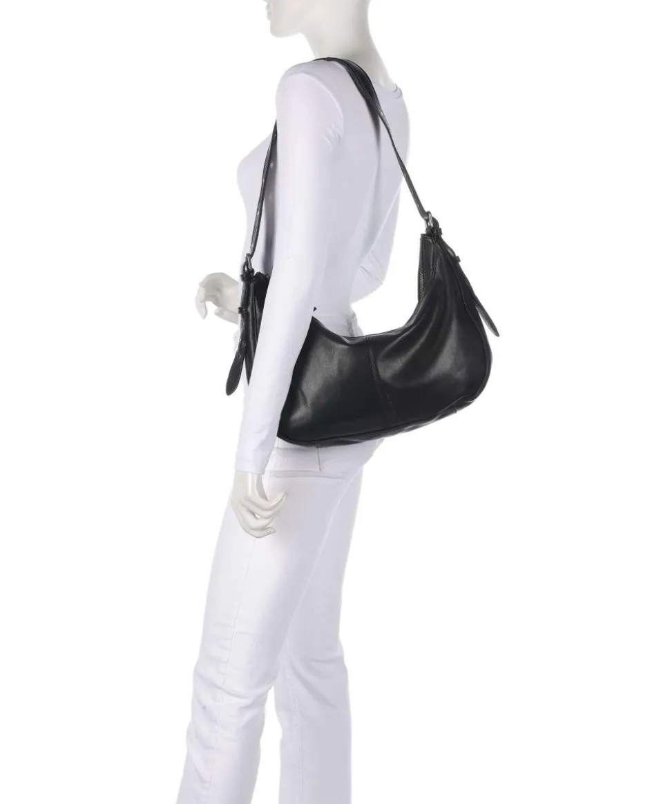 Me and My Bag Beuteltasche fein genarbtes Leder schwarz