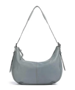 Me and My Bag Beuteltasche fein genarbtes Leder blaugrau