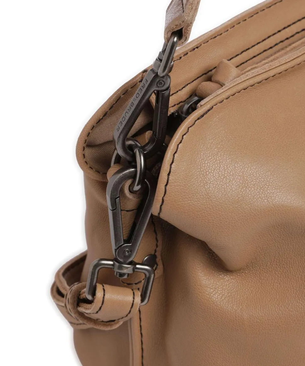 Me and My Bag Schultertasche fein genarbtes Leder karamellbraun