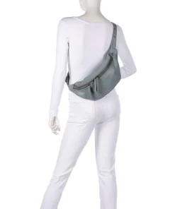 Me and My Bag Umhängetasche fein genarbtes Leder blaugrau