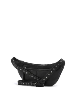 Me and My Bag Umhängetasche fein genarbtes Leder schwarz