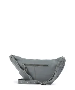 Me and My Bag Umhängetasche fein genarbtes Leder blaugrau