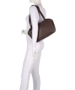 Mediana M Shopper Lederimitat dunkelbraun