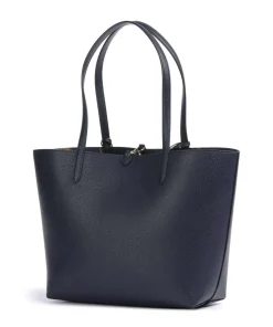 Medium Shopper Lederimitat navy