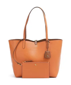 Medium Shopper Lederimitat karamellbraun