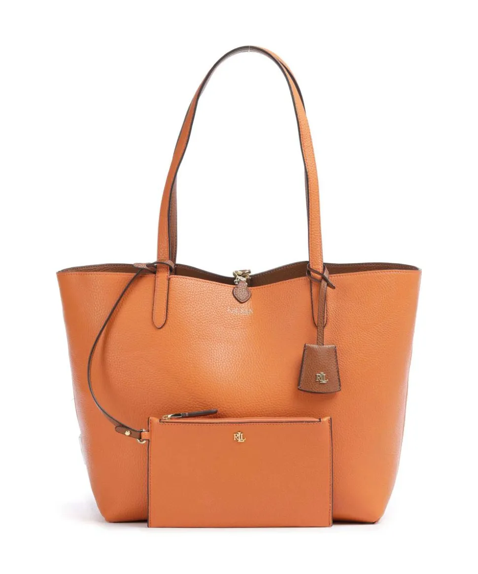 Medium Shopper Lederimitat karamellbraun