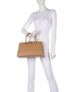 Megan L Handtasche Lederimitat hellbraun