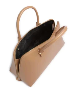 Megan L Handtasche Lederimitat hellbraun