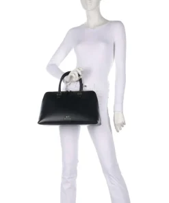 Megan L Handtasche Lederimitat schwarz