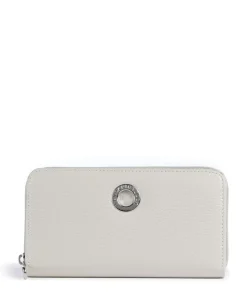 Mellow Leather Geldbörse genarbtes Kalbsleder hellgrau