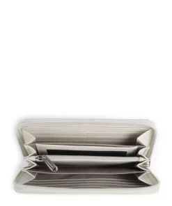 Mellow Leather Geldbörse genarbtes Kalbsleder hellgrau