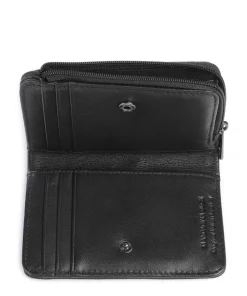 Mellow Leather Geldbörse genarbtes Kalbsleder schwarz