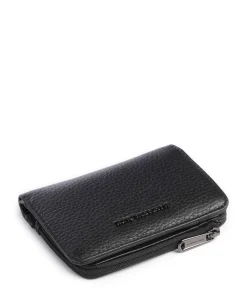 Mellow Leather Geldbörse genarbtes Kalbsleder schwarz