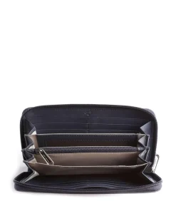 Mellow Leather Geldbörse genarbtes Kalbsleder dunkelblau