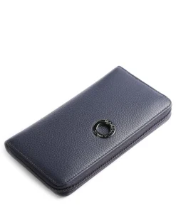 Mellow Leather Geldbörse genarbtes Kalbsleder dunkelblau