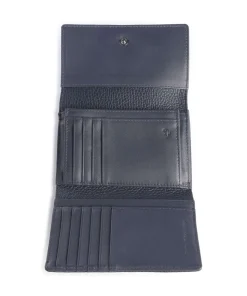 Mellow Leather Geldbörse genarbtes Kalbsleder dunkelblau