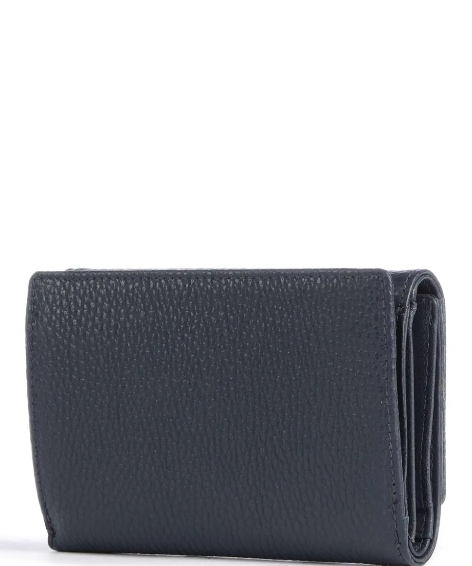 Mellow Leather Geldbörse genarbtes Kalbsleder dunkelblau